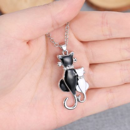 Animal-cat-Pendant-Necklace-Jewelry-white-black-cat-couple-necklace-For-women-men-lovers-Jewelry-Valentine_13