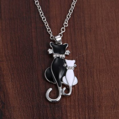 Animal-cat-Pendant-Necklace-Jewelry-white-black-cat-couple-necklace-For-women-men-lovers-Jewelry-Valentine_15