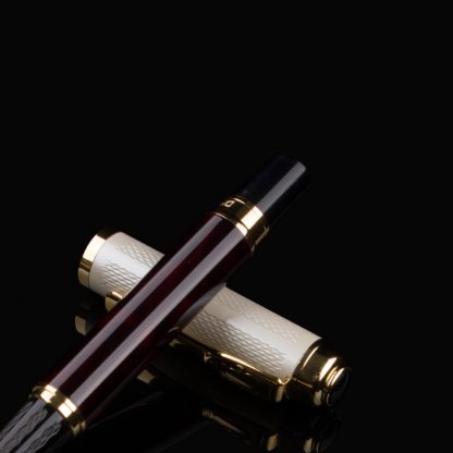 DIKA-WEN-821-Luxury-black-red-and-silver-Stainless-Business-office-roller-ball-pen-New_19
