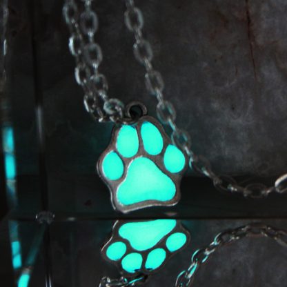 NEW-Luminous-Necklace-Dog-lovers-The-cat-dog-paw-The-bear-s-paw-Necklace-GLOW-in_7