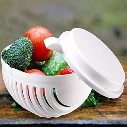60 Seconds Salad Cutter Bowl Wave Shape Easy Salad Maker Kitchen Tools Fruit Vegetable Chopper Cutter Quick Kitchen Accessories 4