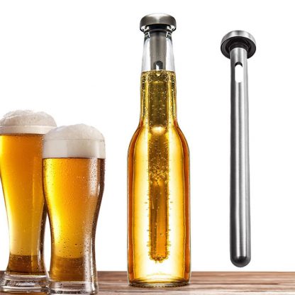 Bar Tool Stainless Steel Beer Chiller Stick With Pourer Beer Beverage Cooling Rod Cooler Beer Beverage Frozen Stick Ice Cooler