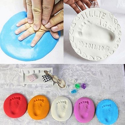 Creative Gift Baby Air Drying Soft Clay Handprint Footprint Imprint Hand Inkpad Casting
