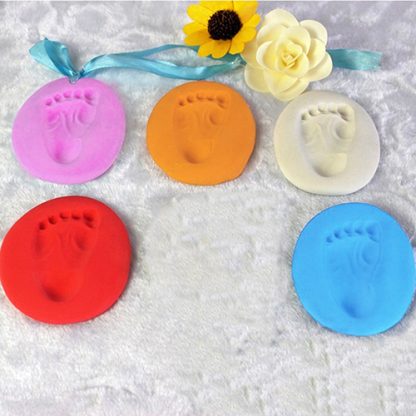 Creative Gift Baby Air Drying Soft Clay Handprint Footprint Imprint Hand Inkpad Casting 2