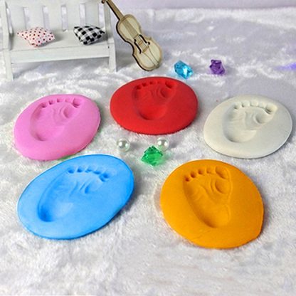 Creative Gift Baby Air Drying Soft Clay Handprint Footprint Imprint Hand Inkpad Casting 1